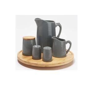 Temp-tations 7-pack Woodland Lazy Susan Set Gray
